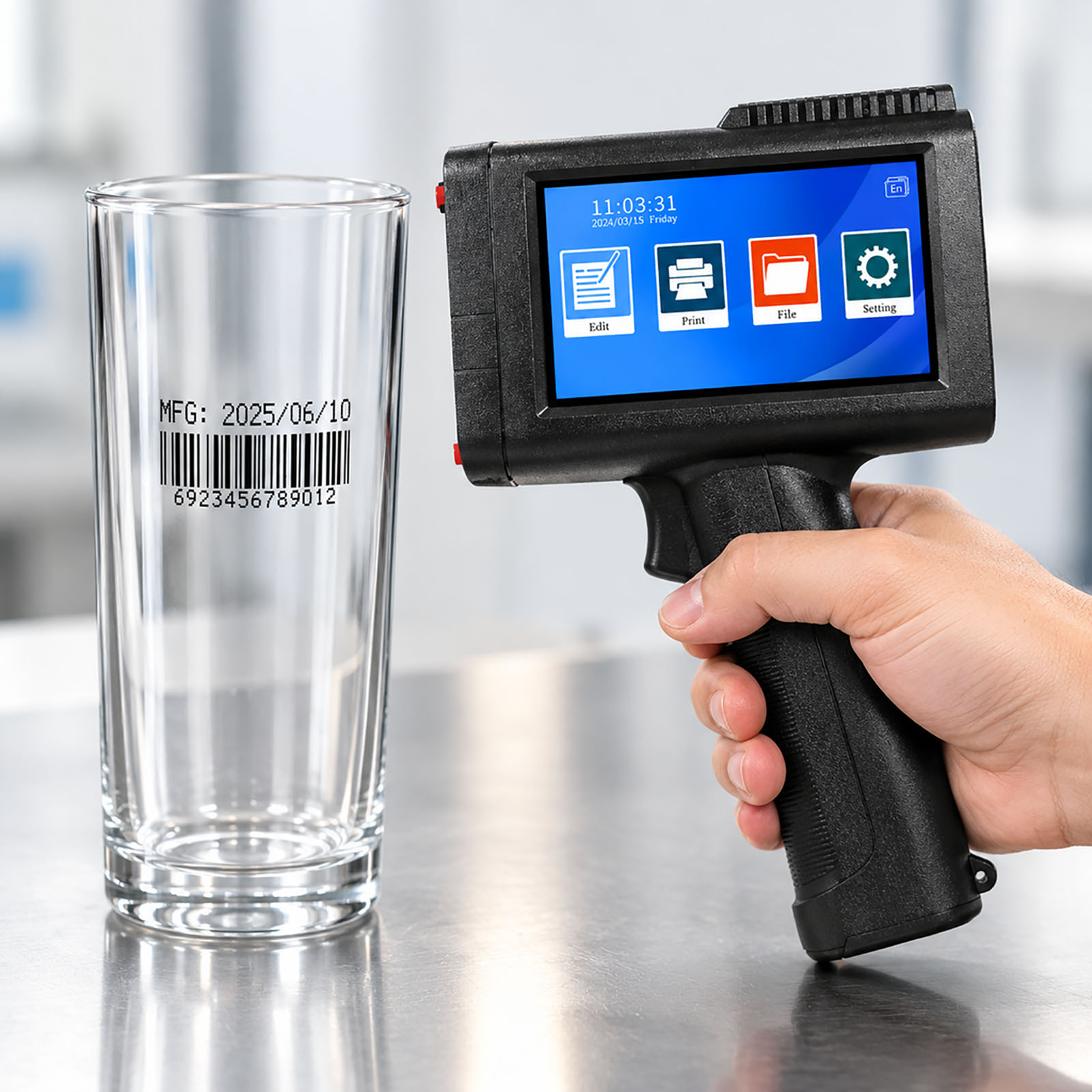 Barcode Printer - ZM-C13, Printer Inkjet Portabel Mini dengan